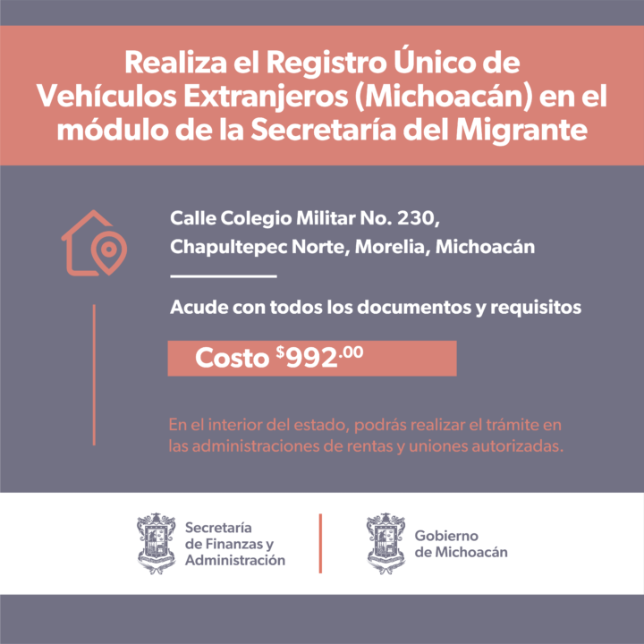 En funcionamiento, Módulo de regulación de vehículos de procedencia extranjera en Michoacán.